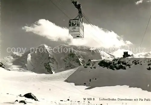 AK / Ansichtskarte  Seilbahn_Cable-Car_Telepherique Diavolezza Piz Palue 