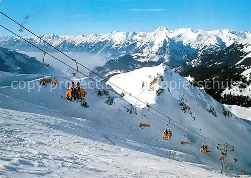 AK / Ansichtskarte 73847904 Sessellift_Chairlift_Telesiege Maegisalp Planplatten  