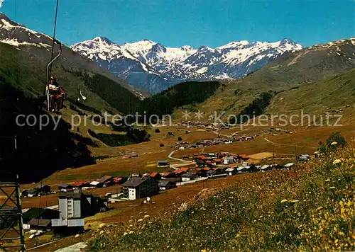 AK / Ansichtskarte  Sessellift_Chairlift_Telesiege Sedrun Cungieri Rueras Piz Badus 