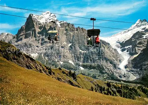 AK / Ansichtskarte  Sessellift_Chairlift_Telesiege Grindelwald BergbaHN fIRST 