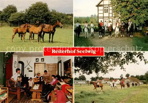 AK / Ansichtskarte 73847925 Clenze Reiterhof Seelwig Ponys Reiter Reiterstueble Clenze