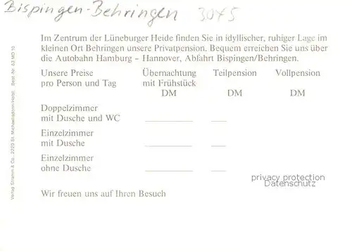 AK / Ansichtskarte 73847938 Behringen_Bispingen Privatpension Meyer Gellersen Gastraeume Behringen Bispingen