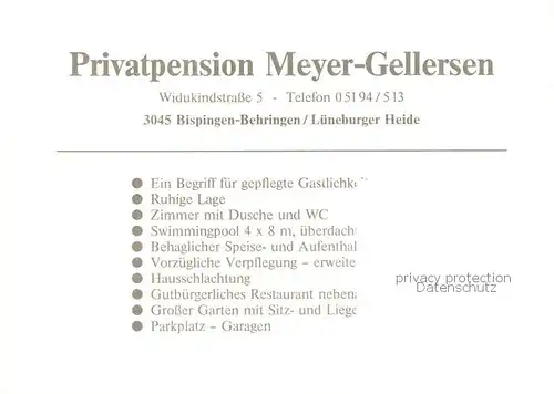 AK / Ansichtskarte 73847939 Behringen_Bispingen Privatpension Meyer Gellersen Behringen Bispingen