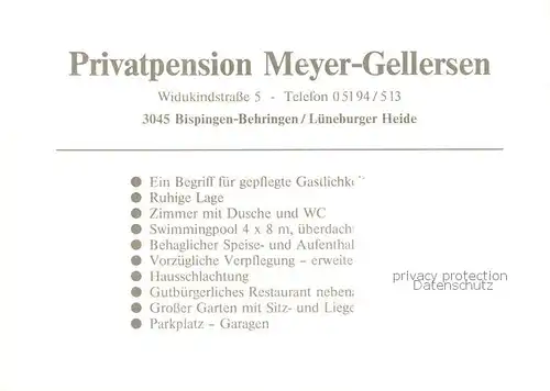 AK / Ansichtskarte  Behringen_Bispingen Privatpension Meyer Gellersen Behringen Bispingen