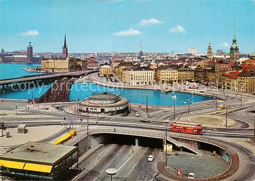 AK / Ansichtskarte  Stockholm Slussen utsikt fran Katarinahissen Stockholm