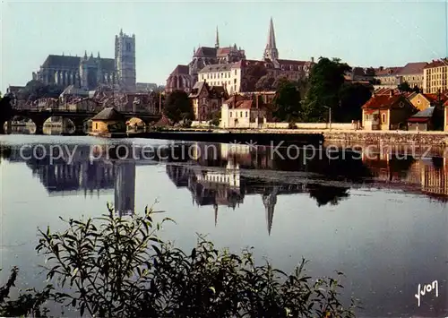 AK / Ansichtskarte  Auxerre_89_Yonne La Cathedrale vue des bords de l'Yonne 