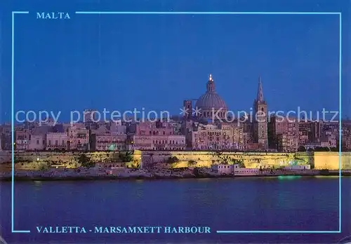 AK / Ansichtskarte  Valletta_Malta Marsamxett Harbour Valletta_Malta