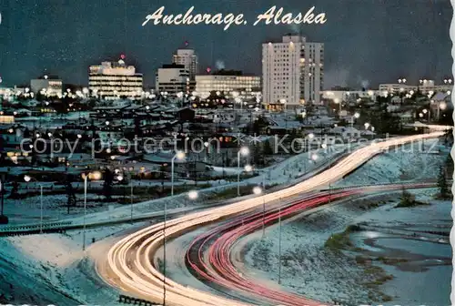 AK / Ansichtskarte 73848068 Anchorage_Alaska_USA Alaska at night beautiful scenic city in Sout Central Alaska 