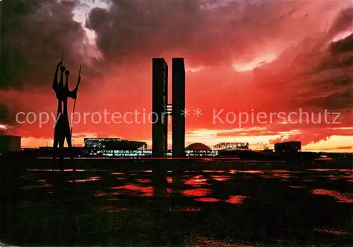 AK / Ansichtskarte 73848142 Brasilia_Ciudad_Brasil The famous Brasilia sunset 