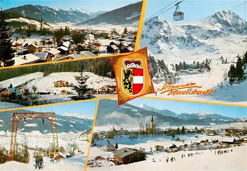 AK / Ansichtskarte  Radstadt_AT Radstaedter Tauern Sporthotel mit uebungswiese Koenigslehen Lift mit Dachstein Skiparadies Obertauern Blick nach Griesskareck 