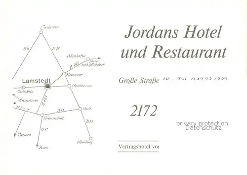 AK / Ansichtskarte 73848188 Lamstedt Jordans Hotel und Restaurant Lamstedt