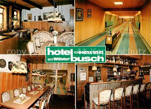 AK / Ansichtskarte 73848191 Wilster Hotel Busch Gaststube Kegelbahn Bar Wilster
