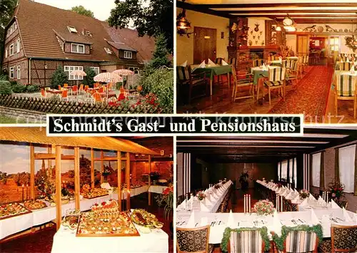 AK / Ansichtskarte 73848203 Garstedt_Hamburg Schmidts Gast und Pensionshaus Gastraeume Bankett Festsaal Garstedt_Hamburg