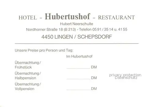 AK / Ansichtskarte 73848213 Schepsdorf Hotel Restaurant Hubertushof Gastraeume Schepsdorf