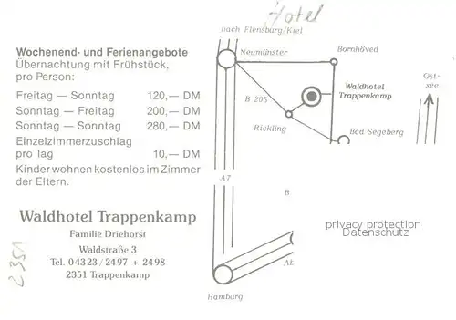 AK / Ansichtskarte  Trappenkamp Waldhotel Trappenkamp Gastraeume Trappenkamp