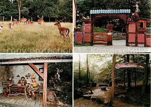 AK / Ansichtskarte  Ostrittrum Rotwild Gasthaus Zur Muehle Tierpark Maerchenwald Ostrittrum