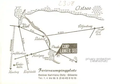 AK / Ansichtskarte 73848243 Preetz_Holstein Feriencampingplatz Camp Lanker See Preetz_Holstein