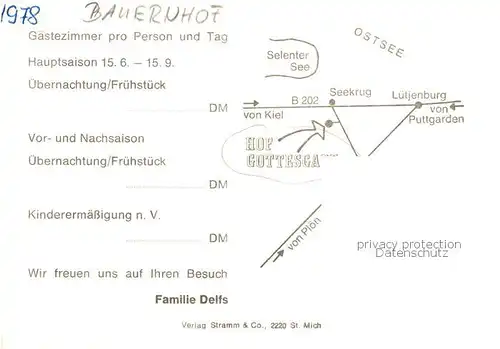 AK / Ansichtskarte  Giekau Hof Gottesgabe Ferienwohnung Zimmer Giekau