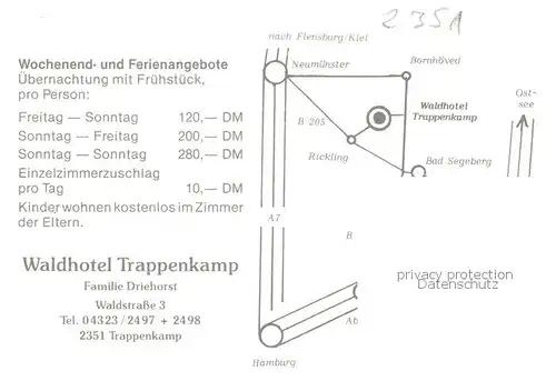 AK / Ansichtskarte  Trappenkamp Hotel Waldrestaurant Trappenkamp Gastraeume Trappenkamp