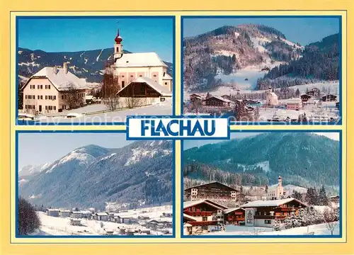 AK / Ansichtskarte 73848266 Flachau Kirche Panorama Ortspartie Flachau