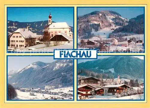 AK / Ansichtskarte  Flachau Kirche Panorama Ortspartie Flachau