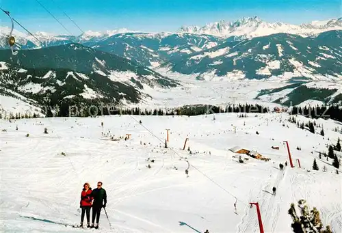 AK / Ansichtskarte  Flachau Skigebiet Griessenklar mit den Radstaedter Tauern und Bischofsmuetze Flachau