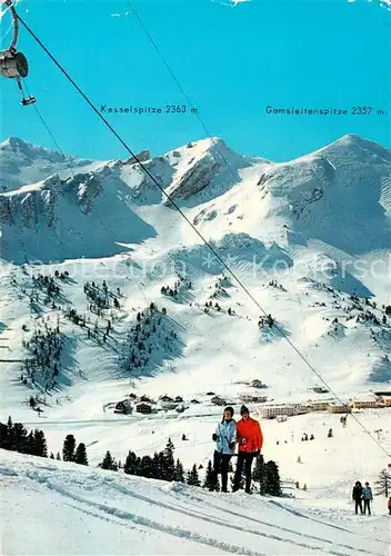 AK / Ansichtskarte  Obertauern_AT Petersbuehel Kurvenlift mit Skigebiet Gamsleiten 