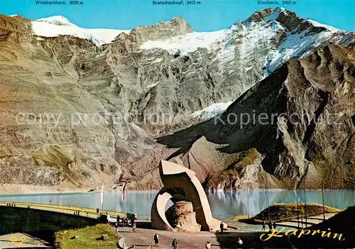 AK / Ansichtskarte  Kaprun_AT Tauernkraftwerk Denkmal fuer die Bauopfer Moosersperre Stausee Mooserboden 