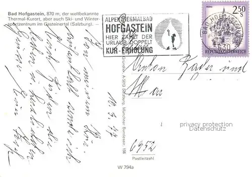 AK / Ansichtskarte 73848305 Bad_Hofgastein_AT Ortsansicht 