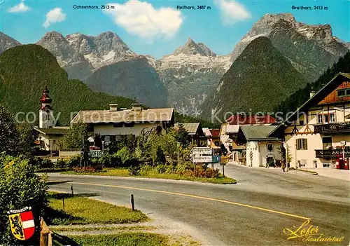 AK / Ansichtskarte  Lofer_AT Ortspartie mit den Loferer Steinbergen 