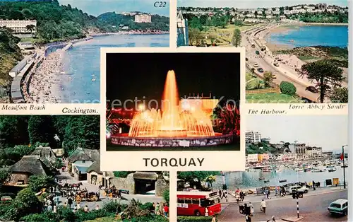 AK / Ansichtskarte  Torquay__UK Meadfoot Beach Cockington Torre Abbey Sands The Harbour 