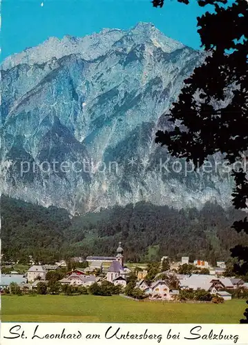 AK / Ansichtskarte  St_Leonhard_Groeding_Salzburg_AT Panorama mit der Talstation der Untersberg Seilbahn auf das Geiereck 