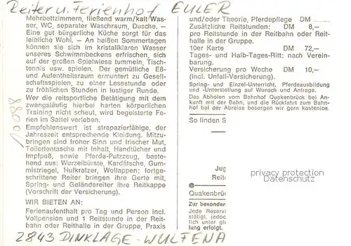 AK / Ansichtskarte 73848455 Wulfenau Reiter- und Ferienhof Euler Wulfenau