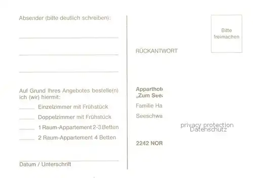 AK / Ansichtskarte  Buesum_Nordseebad Apparthotel Restaurant Zum Seeadler Buesum_Nordseebad