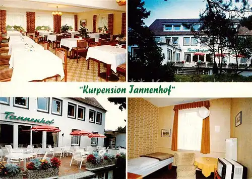 AK / Ansichtskarte 73848489 St_Peter-Ording Kurpension Tannenhof Gastraum Terrasse Fremdenzimmer St_Peter-Ording