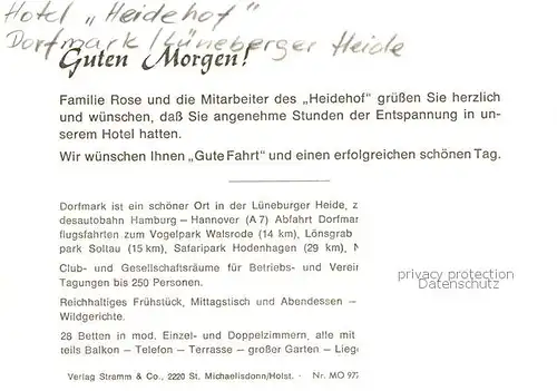 AK / Ansichtskarte 73848495 Dorfmark_Bad_Fallingbostel Hotel Heidehof 
