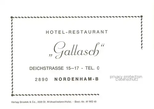 AK / Ansichtskarte 73848507 Blexen Hotel Restaurant Gullasch Blexen