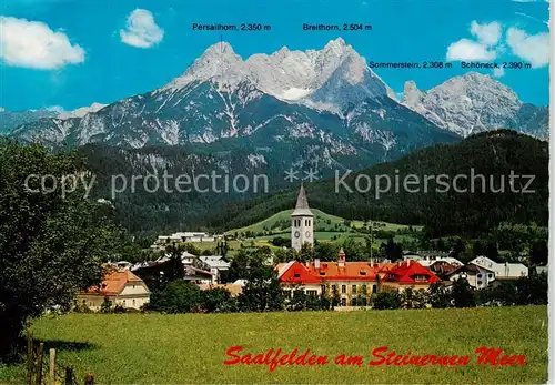 AK / Ansichtskarte 73848522 Saalfelden_Steinernes_Meer_AT mit Persailhorn Breithorn Sommerstein und Schoeneck 