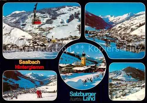 AK / Ansichtskarte 73848566 Saalbach_-Hinterglemm_AT Schattbergseilbahn und Kohlmaislkopf Talschluss Zwoelferkogel Ortspartien 