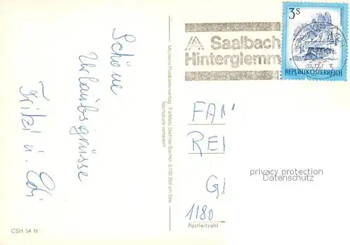 AK / Ansichtskarte  Saalbach_-Hinterglemm_AT Seilbahn Schattberg Lift Kohlmaiskopf Talschluss Bernkogellift  