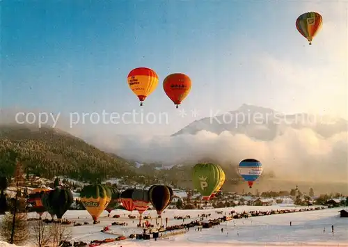 AK / Ansichtskarte  St_Gilgen_Salzkammergut Panorama Heissluftballons St_Gilgen_Salzkammergut