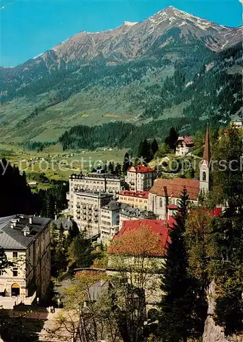 AK / Ansichtskarte  Badgastein_AT mit Kirche und Gamskogel 