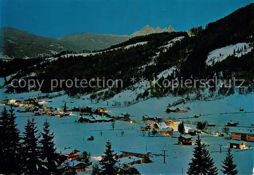 AK / Ansichtskarte  Flachau bei Nacht mit Dachstein  Flachau