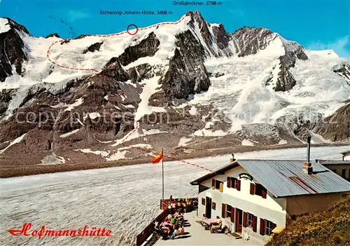 AK / Ansichtskarte  Hofmannshuette_2438m_Grossglockner_AT mit Pasterzengletscher 