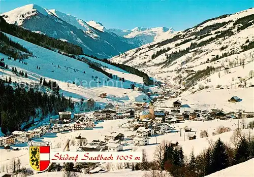 AK / Ansichtskarte  Saalbach_-Hinterglemm_AT Panorama mit Zwoelferkogel und Talschluss 