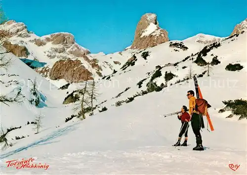 AK / Ansichtskarte  Hochkoenig_2943m_Muehlbach_am_Hochkoenig_AT Torsaeule beim Aufstieg zum Hochkoenig 