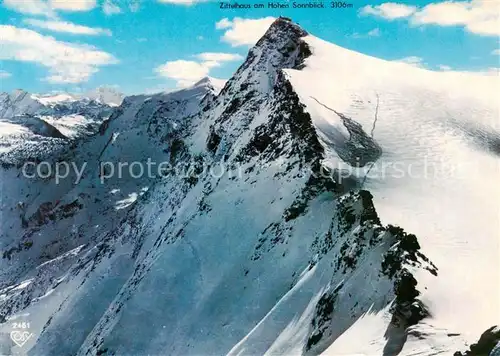 AK / Ansichtskarte  Rauris-Woerth_AT Hoher Sonnblick Zittelhaus Fliegeraufnahme 