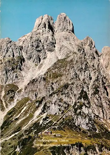 AK / Ansichtskarte  Hofpuerglhuette_1703m_Dachstein_AT mit Bischofsmuetze 