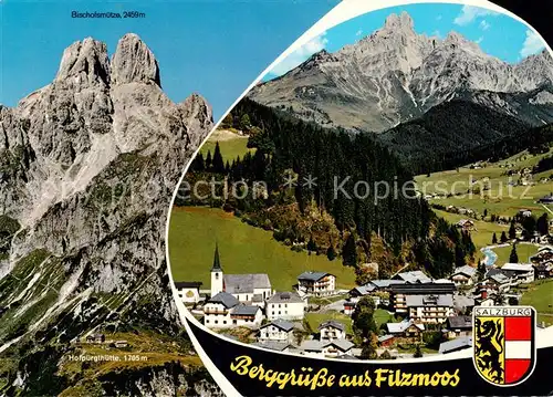 AK / Ansichtskarte  Filzmoos_AT Hofpuerglhuette mit Bischofsmuetze Fliegeraufnahme 