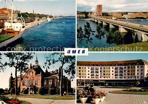 AK / Ansichtskarte  Umea_Sweden Hafen Bruecke Schloss Stadtplatz 